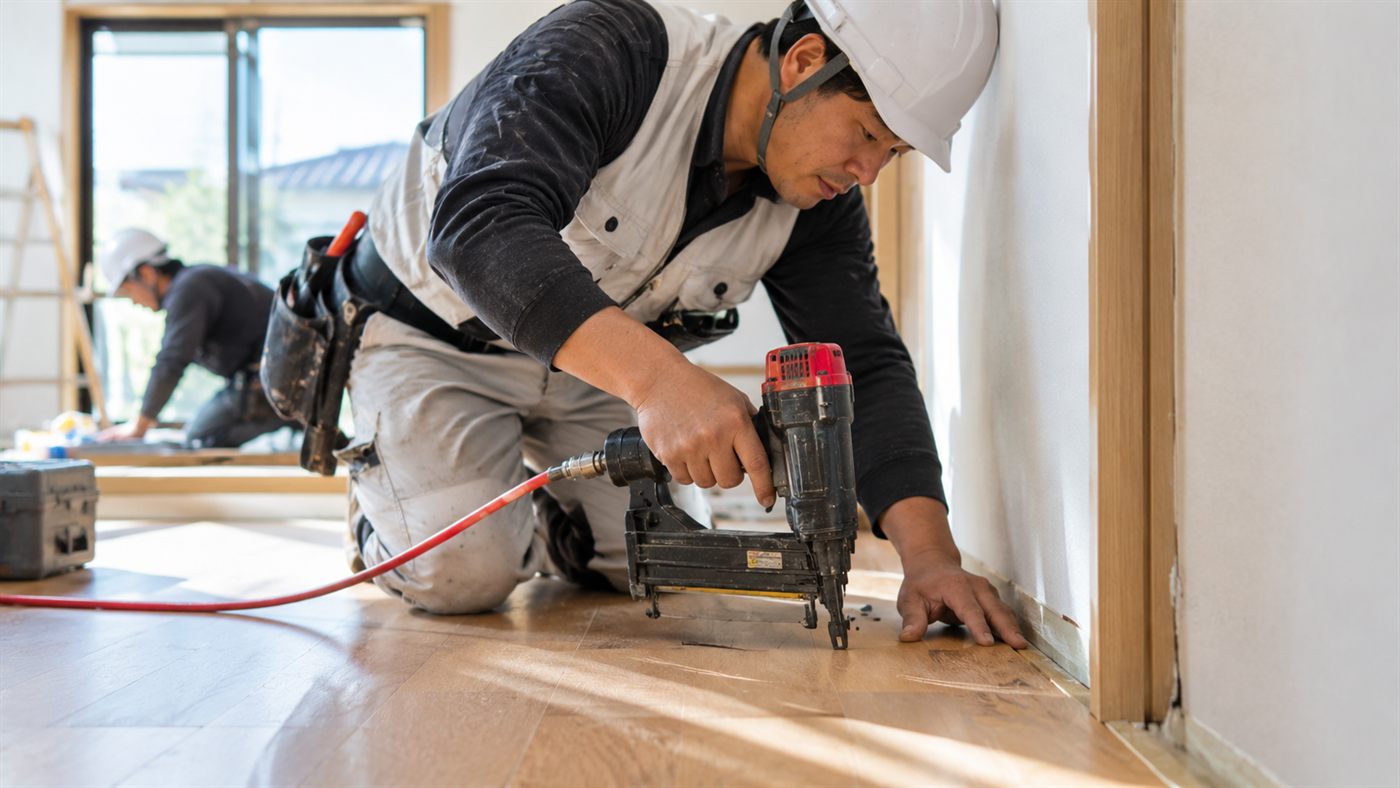 電動工具を使った住宅リフォーム作業のイメージ